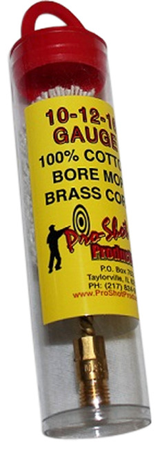 Pro-Shot MP12 Bore Mop 10 12 16 Gauge Shotgun Cotton #5/16-27 Thread 1.75 Inch