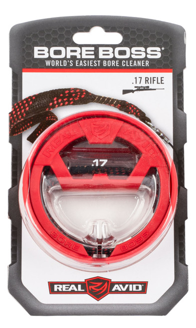 Real Avid AVBBI7 Bore Boss 17 Cal Rifle 32" Dual-Action Cable Bronze Bristles Bore Cleaner