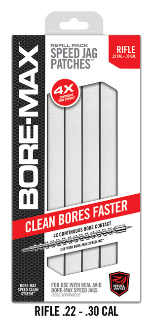 Real Avid Bore-Max Speed Jag Patches 30/22 Cal Rifle 8 Inch Synthetic 250 Per Box