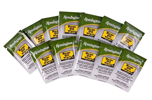Remington Accessories 18411 Rem Oil Wipes Cleans Lubricates Protects 12 Per Pack