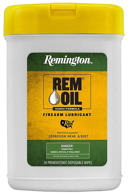 Remington Accessories 16325 Rem Oil Cleaning Wipes Cleans Lubricates Protects 24 Count
