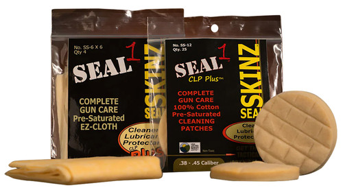 Seal 1 SS-12 Seal SKINZ Firearm Cleaning Patches 270-30 Cal 1.75" Cotton