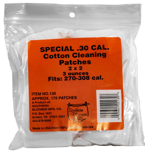 Southern Bloomer 130 30 Cal Cotton Gun Cleaning Patches 175 Per Bag