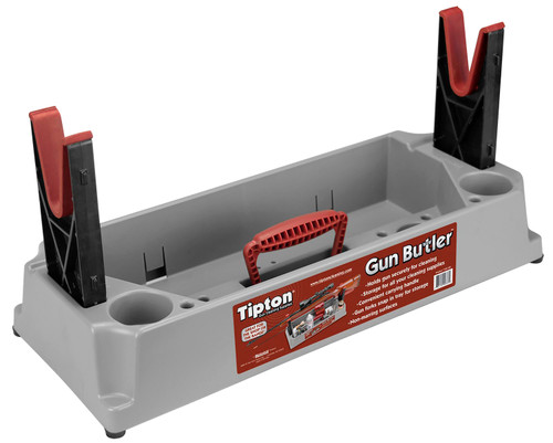 Tipton Gun Butler All-In-One Rifle and Shotgun Cleaning Caddy Gray/Red Polymer