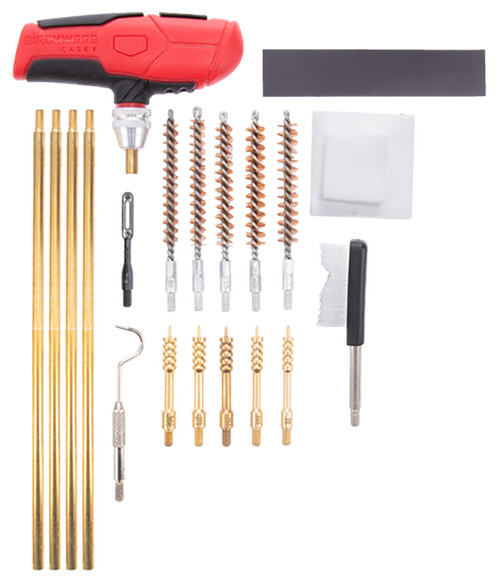 Birchwood Casey RIFCLNKI Universal Rifle Cleaning Kit 21 Pieces Black/Red