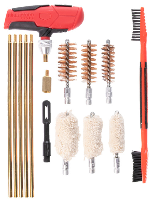 Birchwood Casey SHGCLNKI Universal Shotgun Cleaning Kit 17 Pieces Black/Red