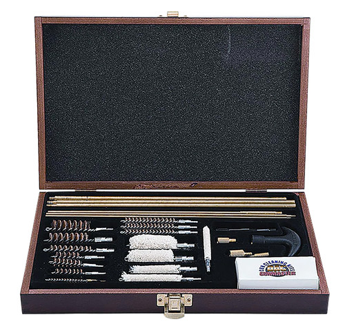 DAC Universal Deluxe Gun Cleaning Kit Multi-Caliber 35 Pieces Brown