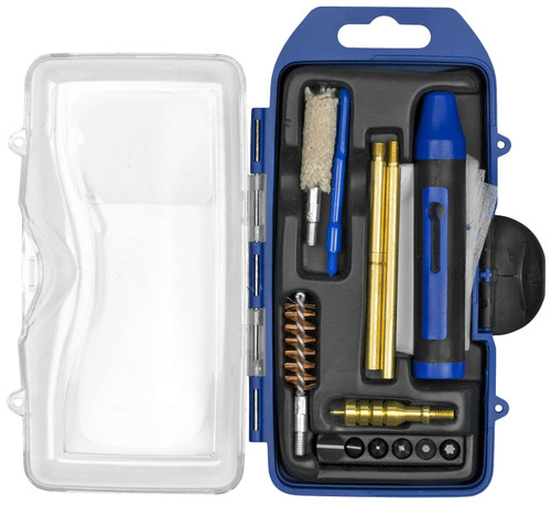 DAC GunMaster 40 Cal & 10mm Pistol Cleaning Kit 14 Pieces Black/Blue