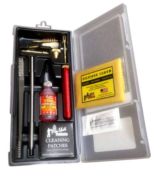 Pro-Shot P389KIT Classic Box Cleaning Kit for .38/.357/9mm Cal Pistol with Yellow Plastic Case