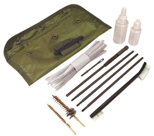 PSP ARGCK GI-Style Cleaning Kit for AR15 and M16 with Green Nylon Pouch Case