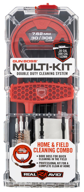 Real Avid AVGBMK308 Gun Boss Multi-Kit Cleaning Kit for 7.62mm 30 Cal 308 Cal Rifle