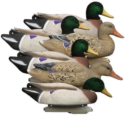 Higdon Outdoors 16034 Battleship Oversized Mallard Decoys Foam Filled Flocked Heads Multi-Color 6 Pack