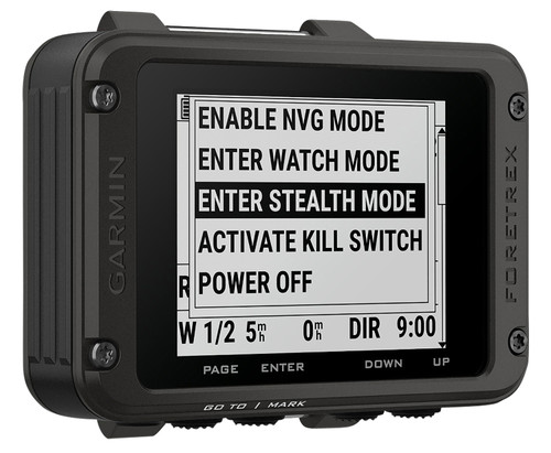 Garmin Fortex 801 GPS Navigator Monochrome MIP Display Black with Night Vision Goggle Compatibility