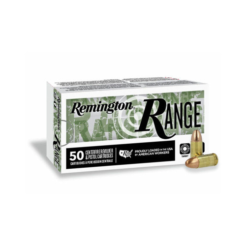 Remington R27780 Range Full Metal Jacket FMJ 124 Grain 9mm Luger/Parabellum