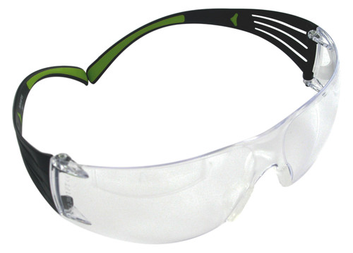 Peltor Sport SecureFit 400 Adult Wraparound Clear Lens Shooting Glasses Black Frame