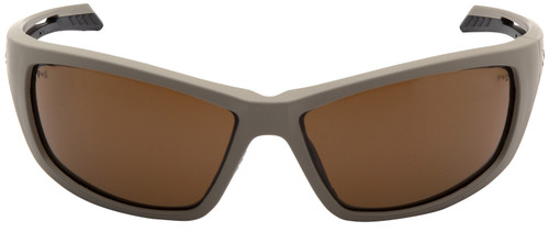 Pyramex Howitzer VGST1318T Anti-Fog Shooting Glasses Bronze Lens Tan Frame