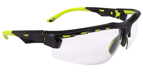 Radians TXE810CS Safety Shooting Glasses Clear Lens Hi-Vis Frame