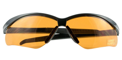 Walker's GWPSGLAMB Crosshair Sport Shooting Glasses Adult Amber Lens Black Frame