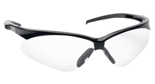 Walker's Crosshair Sport Shooting Glasses - Clear Polycarbonate Lens, Black Frame