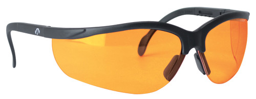 Walker's GWPAMBLSG Adult Sport Glasses – Amber Lens, Polycarbonate Black Frame