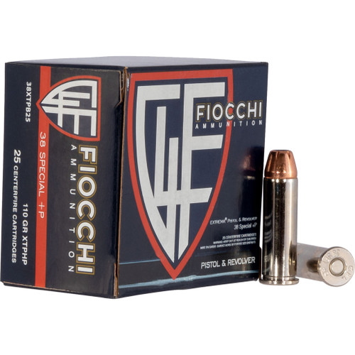 Fiocchi 38XTPB25 Hyperformance Hornady XTP Hollow Point HP 110 Grain .38 Special