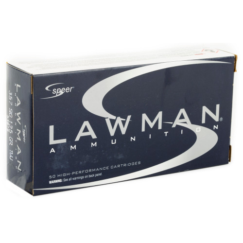Speer 53919 Lawman Total Metal Jacket Flat Nose  125 Grain .357 Sig