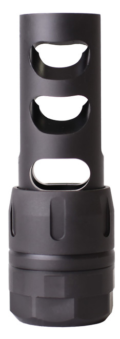 Nosler 97230 3-Port Muzzle Brake Black 5/8"-24 TPI for .338 Cal