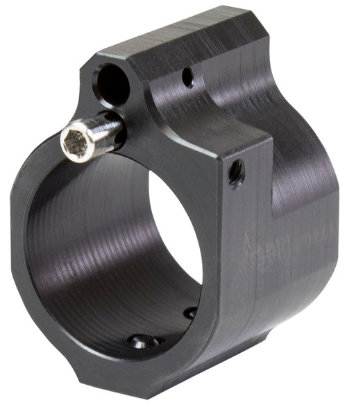 Odin Works GBADJ875 Low Profile Adjustable Gas Block .875" Black Nitride Carbon Steel