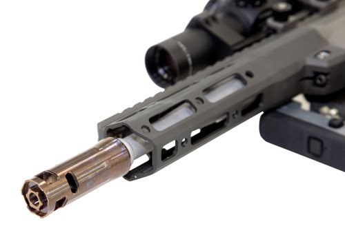 Q LLC Bottle Rocket Enhanced Muzzle Brake for Cherry Bomb AR-Platform Copper Stainless