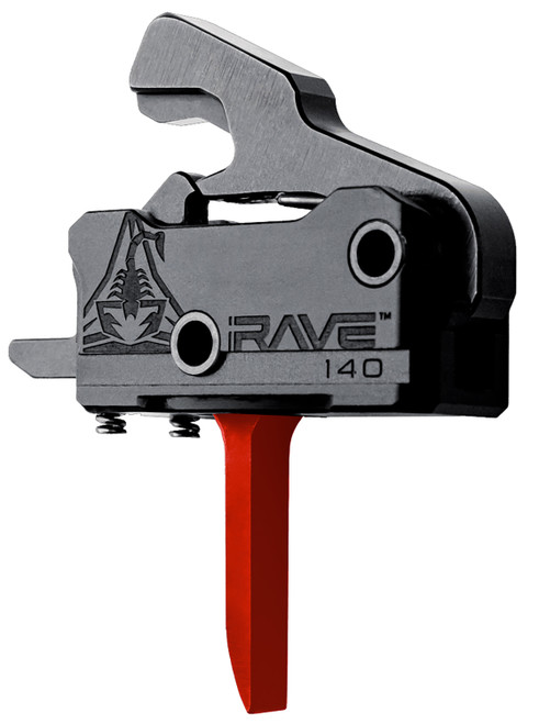 Rise Armament Rave 140 RA-140 Super Sporting Trigger Black/Red Flat for AR-Platform