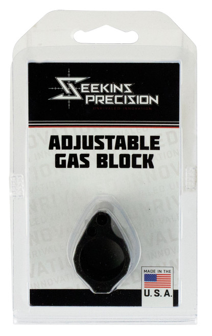Seekins Precision Low Profile Adjustable Gas Block 1.37" x .94" Black Melonite