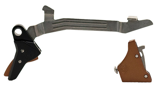 Timney Triggers ALPHAGLOCK34BRNZE Alpha Competition 9mm Luger/40 S&W, Bronze Straight Trigger Compatible w/Most Glock Gen3-4