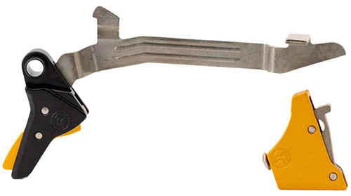 Timney Triggers ALPHAGLOCK34LRGGOLD Alpha Competition 45 ACP/10mm Auto, Gold Straight Trigger, Compatible w/Glock Gen3-4
