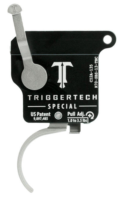 TriggerTech R70SBS13TBC Special Single-Stage Curved Trigger 1-3.5 lbs for Remington 700 Right