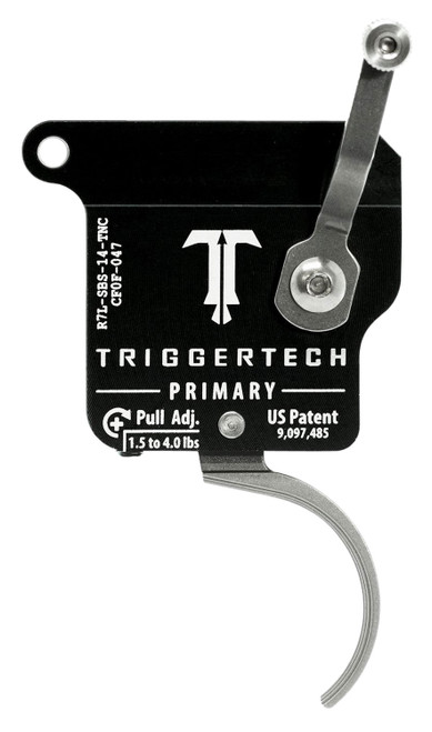 TriggerTech Primary Single-Stage Traditional Curved Trigger for Remington 700 Left Hand, 1.50-4 lbs