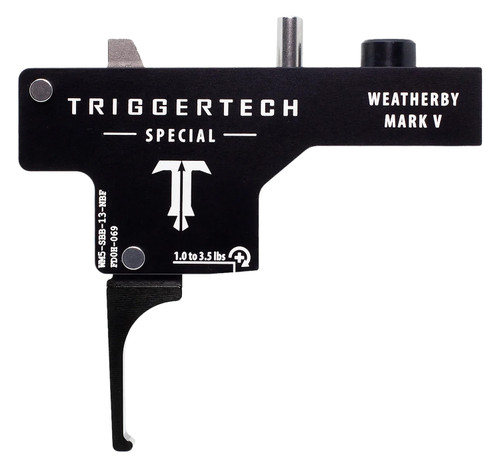 TriggerTech WM5SBB13NBF Special Single-Stage Flat Trigger for Weatherby Mark V – 1-3.50 lbs, Black PVD