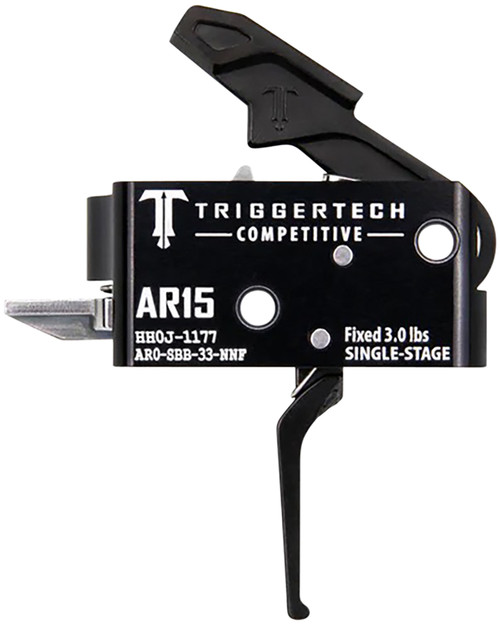 TriggerTech AR0SBB33NNF Competitive Flat Single-Stage Trigger, 3 lbs Fixed for AR-15