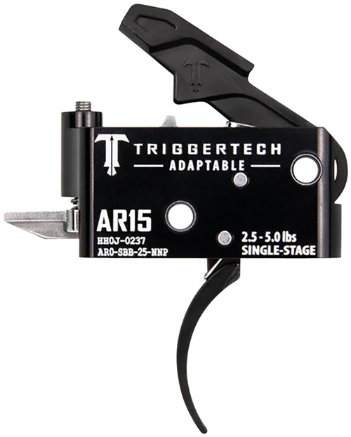 TriggerTech AR0SBB25NNP Adaptable Pro Curved Single-Stage Trigger, 2.5-5.0 lbs Adjustable for AR-15