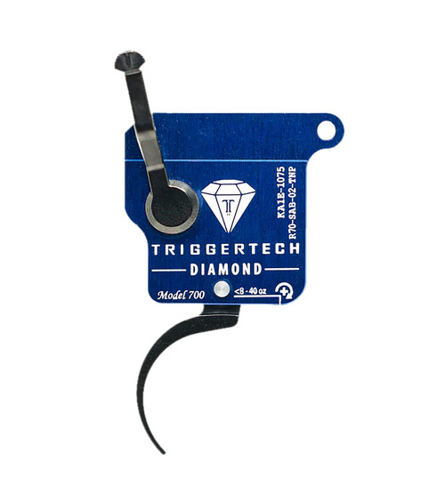 TriggerTech Diamond Black Curved Trigger for Remington 700 Right Hand