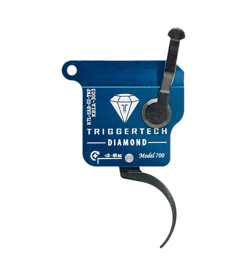 TriggerTech Diamond Black Curved Trigger for Remington 700 Left Hand