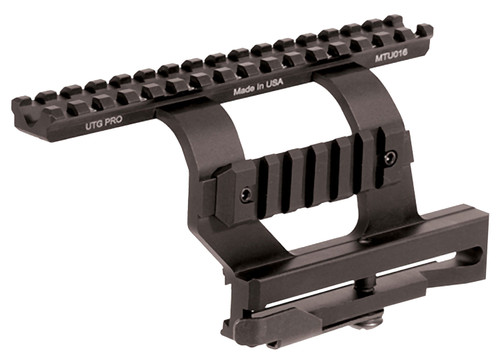 UTG Pro Quick-Detachable AK Side Mount with Picatinny Rail Black