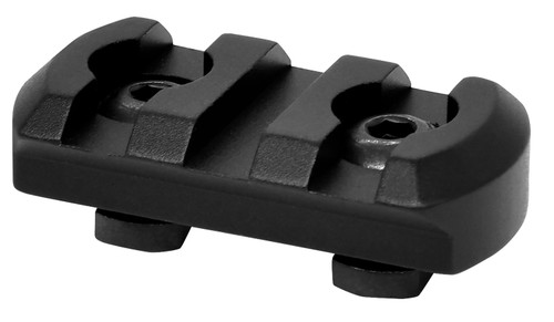 Warne 6201M M-LOK 3-Slot Picatinny Rail Section Black Anodized Aluminum