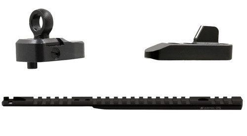 XS Sights ML10095 Marlin 1894 Lever Rail Optic Mount with Ghost Ring Sight Set Black Anodized