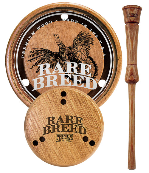 Primos PS2903 Rare Breed Friction Turkey Call - Natural Glass/Wood