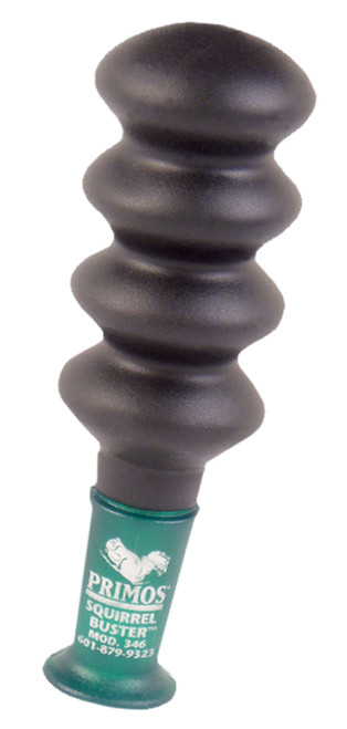Primos 373 Squirrel Buster Grunter Call - Fox, Grey & Young Squirrel Sounds, Black Rubber