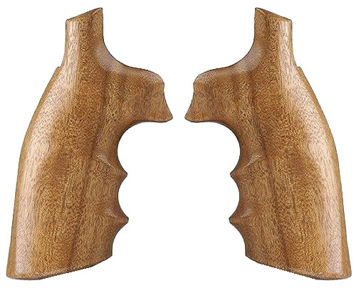 Hogue 10200 Goncalo Alves Hardwood Grip with Finger Grooves for S&W K L Frame Square Butt