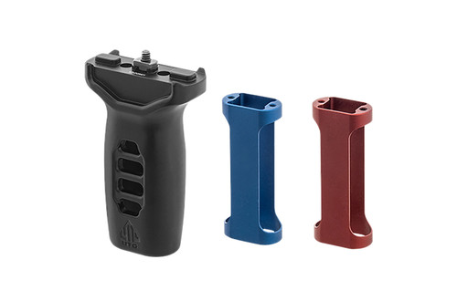 Leapers MTFGM01 Super Slim Foregrip Matte Black Anodized Aluminum with Color Inserts