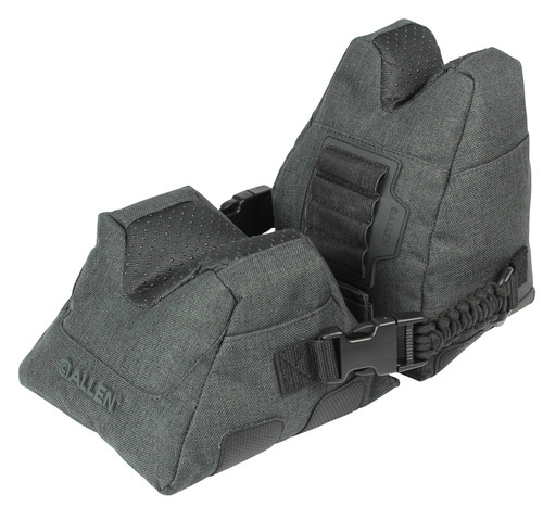 Allen 18417 Eliminator Prefilled Front and Rear Shooting Bag Combo Gray Polyester Side Release Buckles