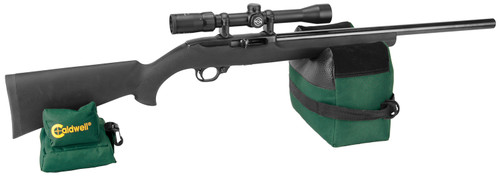 Caldwell 248885 DeadShot Shooter's Bag Empty Dark Green 600D Polyester Front and Rear Bag Set 8 lbs