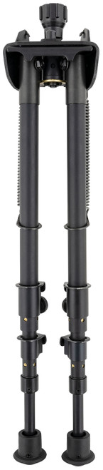 Harris Bipods S-25CP Swivel 25C Picatinny Bipod, 13.5-27", Black Steel/Aluminum, Rubber Feet